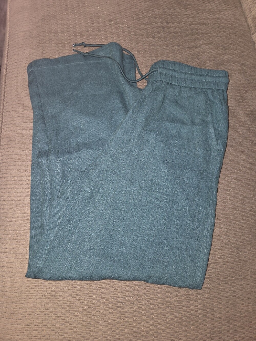 Halara High Waisted Wide Leg Casual Linen-Feel Pants Small Teal NWT Pockets - Picture 6 of 6
